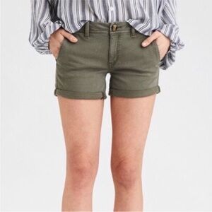 NWT American Eagle Midi Super Stretch Olive Green Shorts